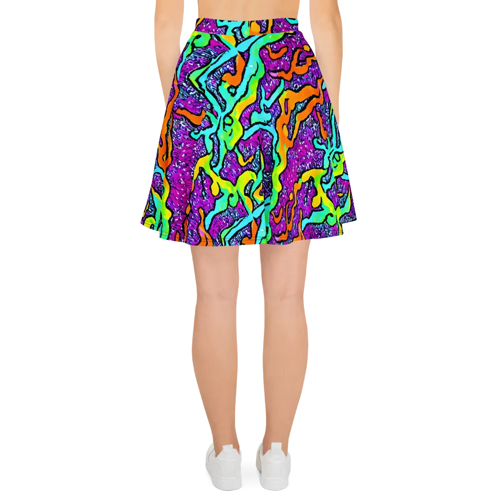 Acid Rhapsody on Skater Skirt — Back