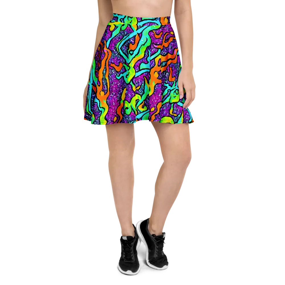 Acid Rhapsody on Skater Skirt — Front