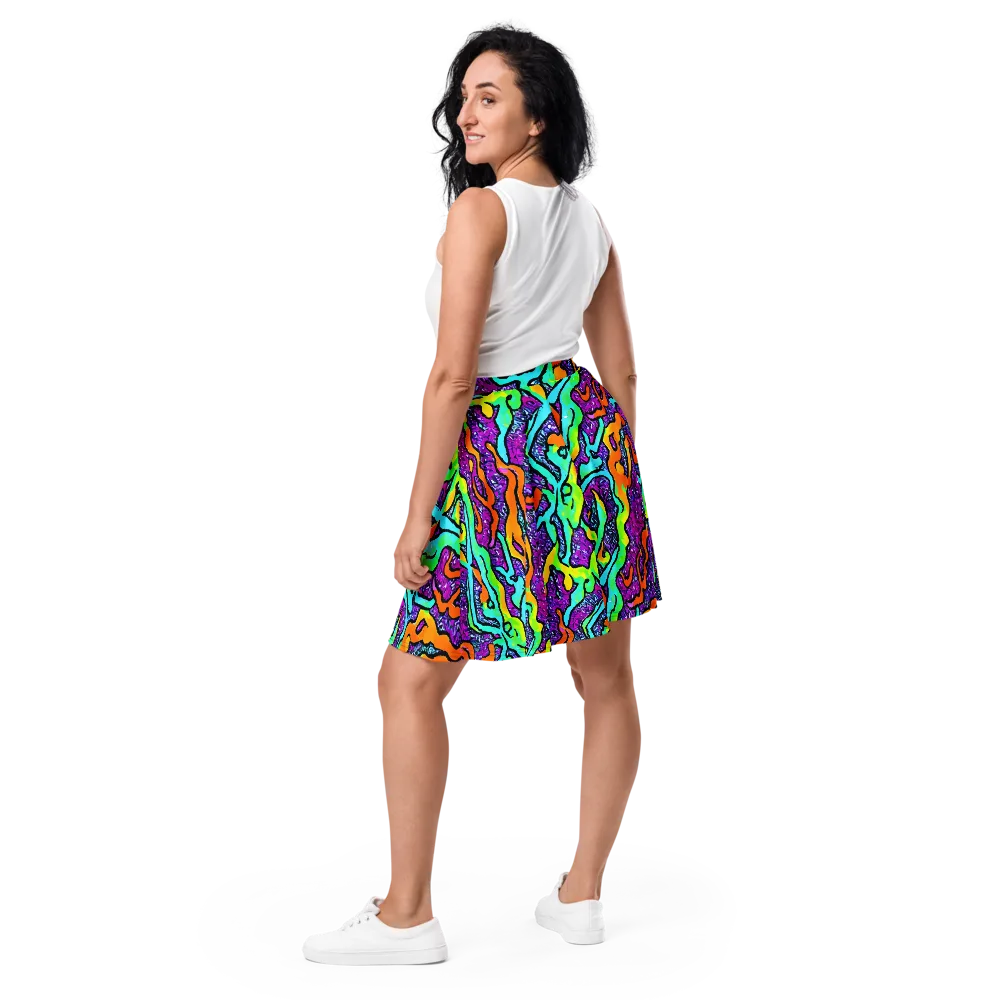 Acid Rhapsody on Skater Skirt — Back