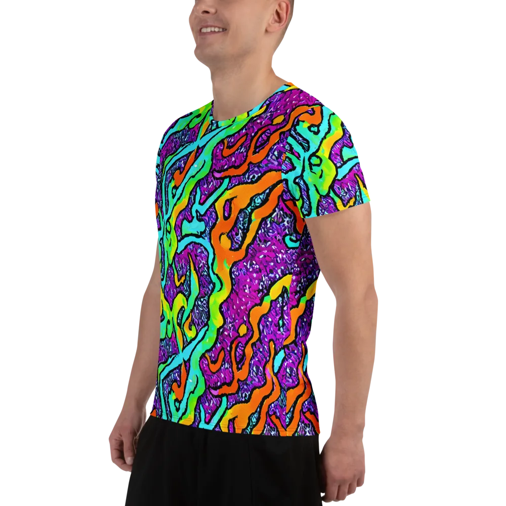 Acid Rhapsody on Men's Athletic T-Shirt — Left