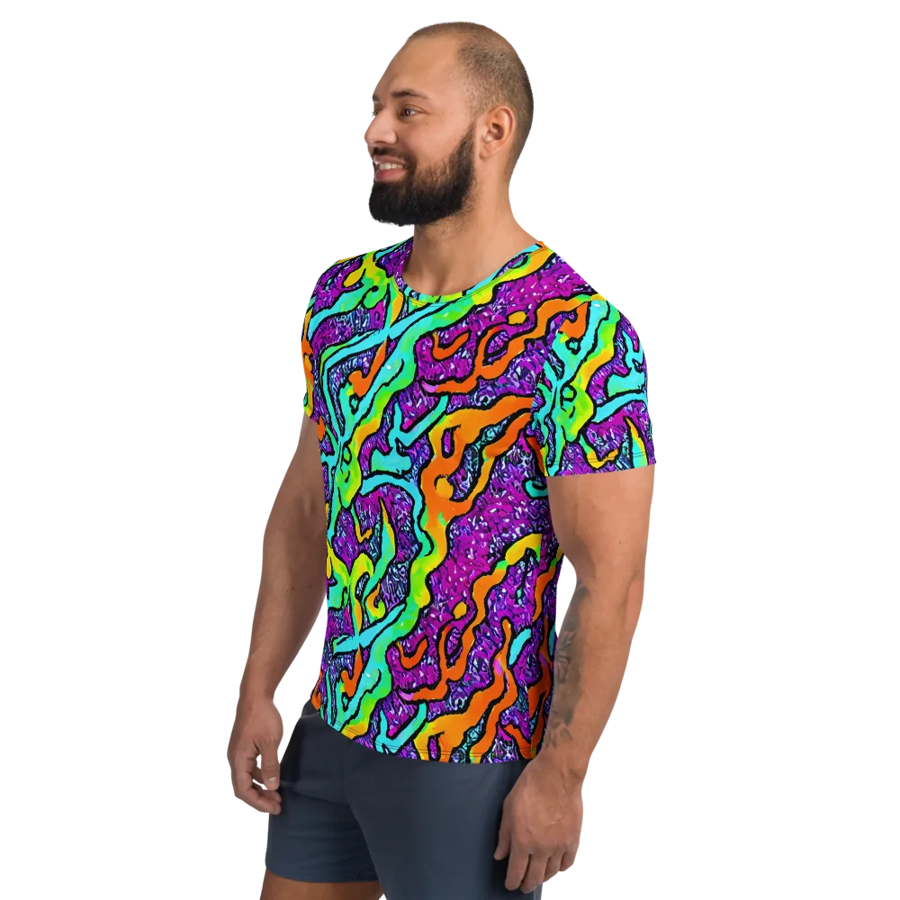 Acid Rhapsody on Men's Athletic T-Shirt — Left