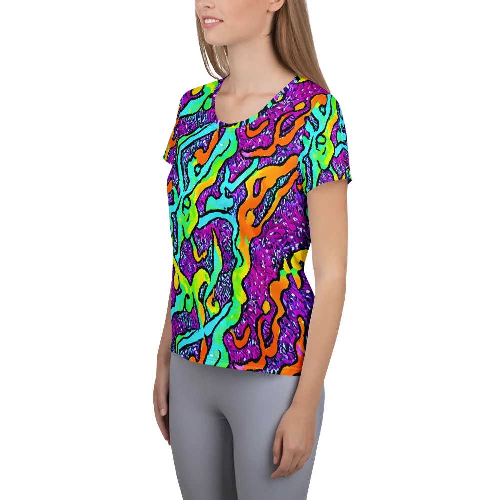 Acid Rhapsody on Women's Athletic T-Shirt — Left