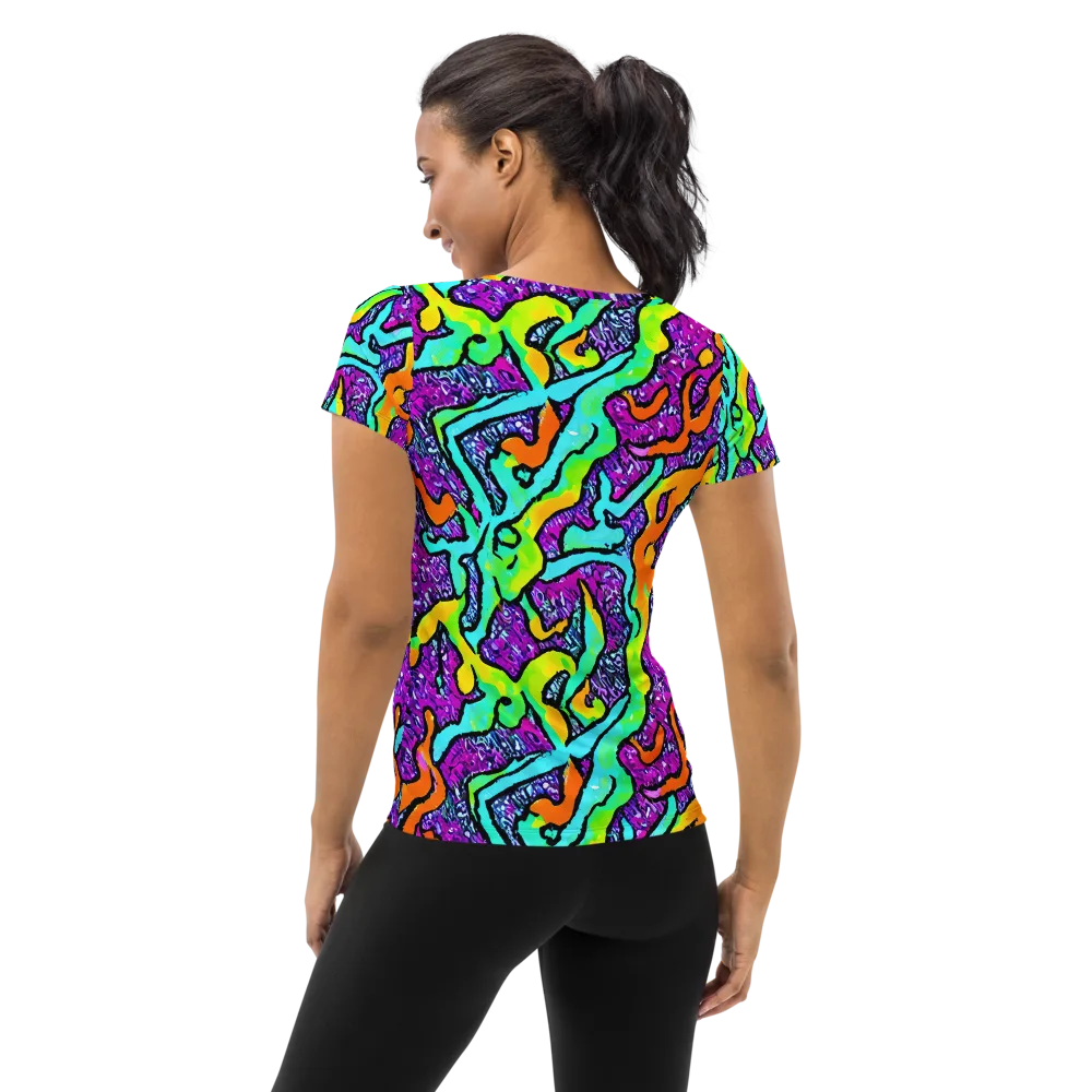 Acid Rhapsody on Women's Athletic T-Shirt — Back