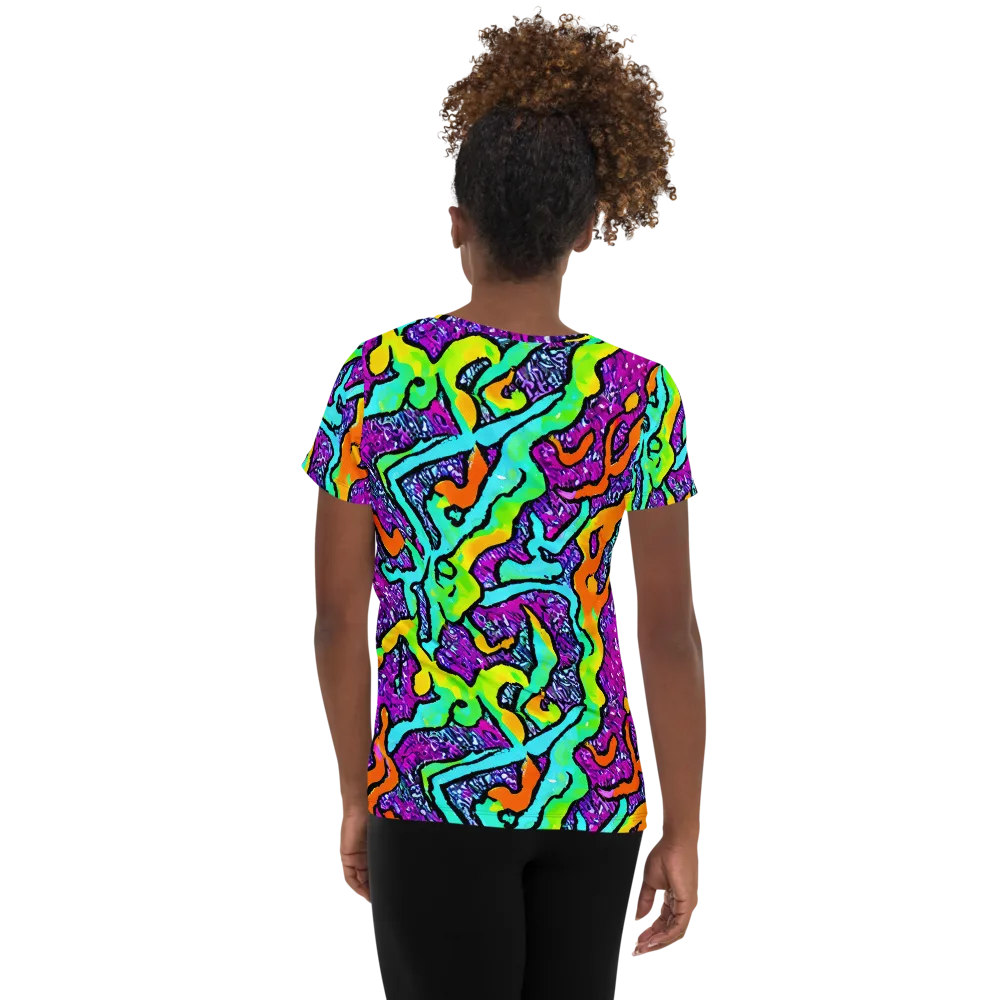 Acid Rhapsody on Women's Athletic T-Shirt — Back