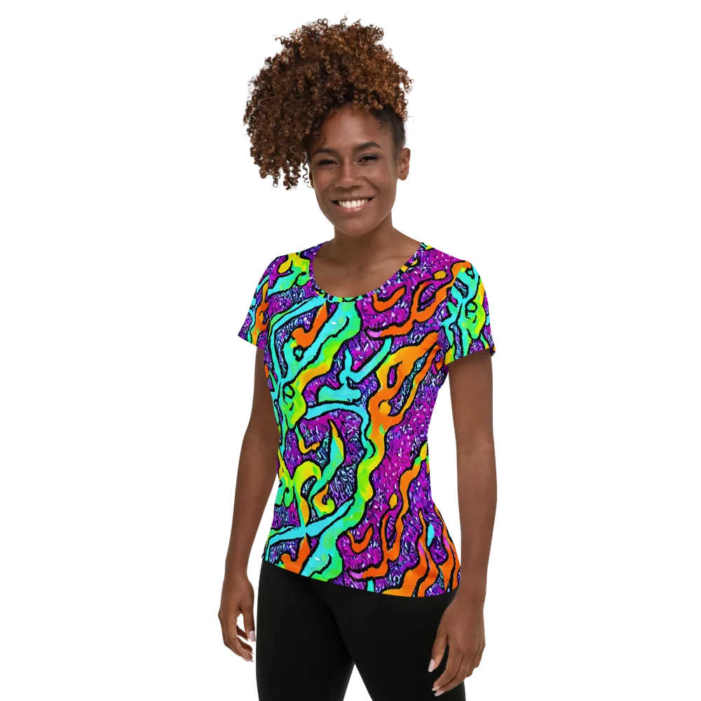 Acid Rhapsody on Women's Athletic T-Shirt — Left