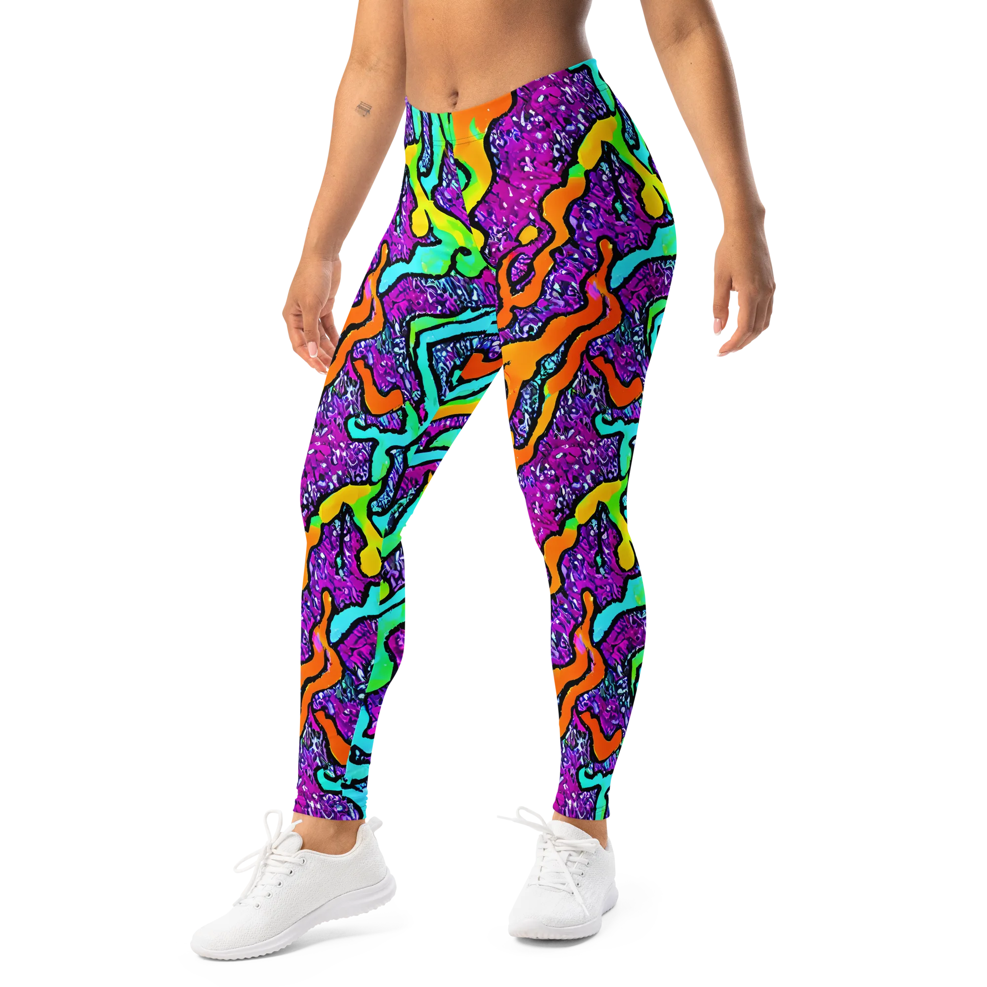 Acid Rhapsody on Leggings — Left Front