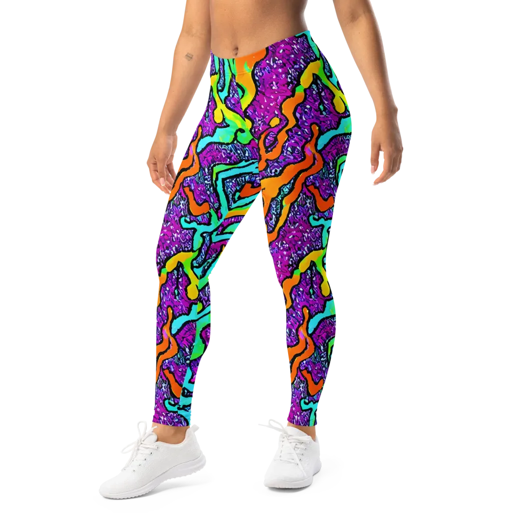 Acid Rhapsody on Leggings — Left Front