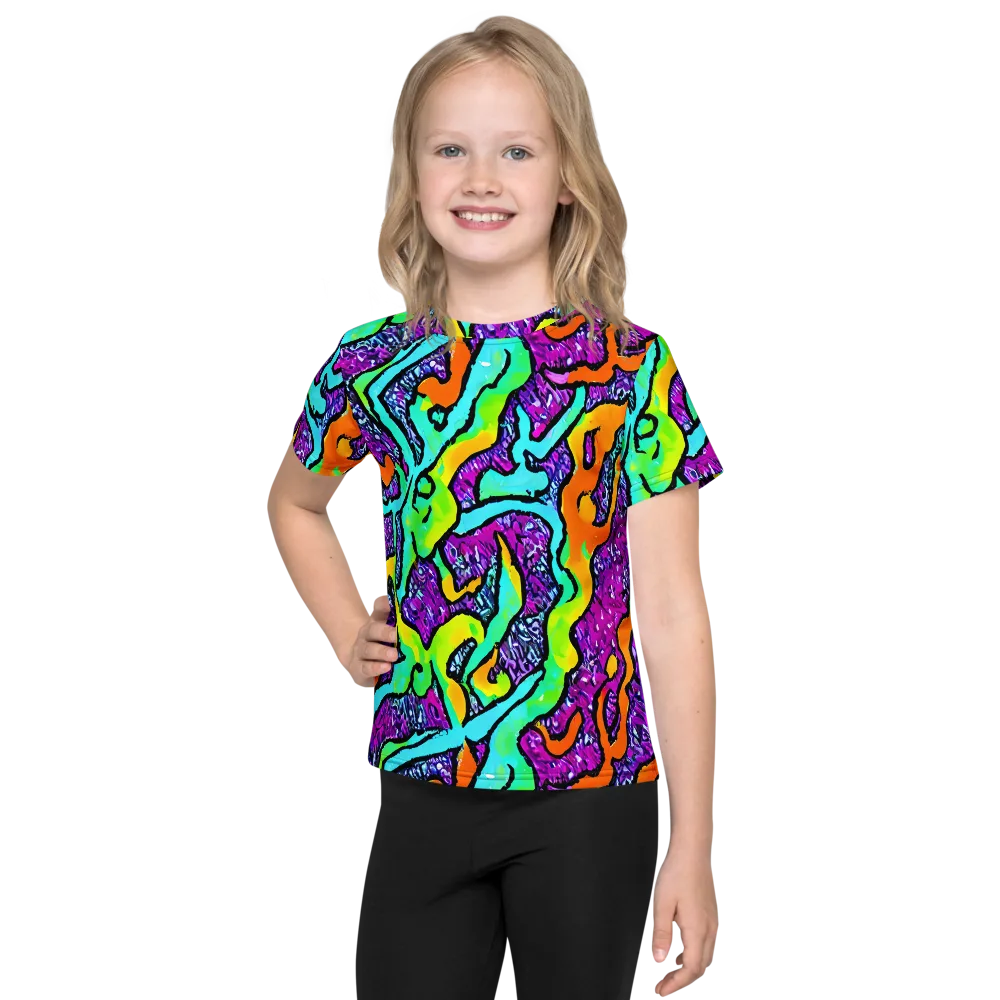 Acid Rhapsody on Kids Crew Neck T-Shirt — Front