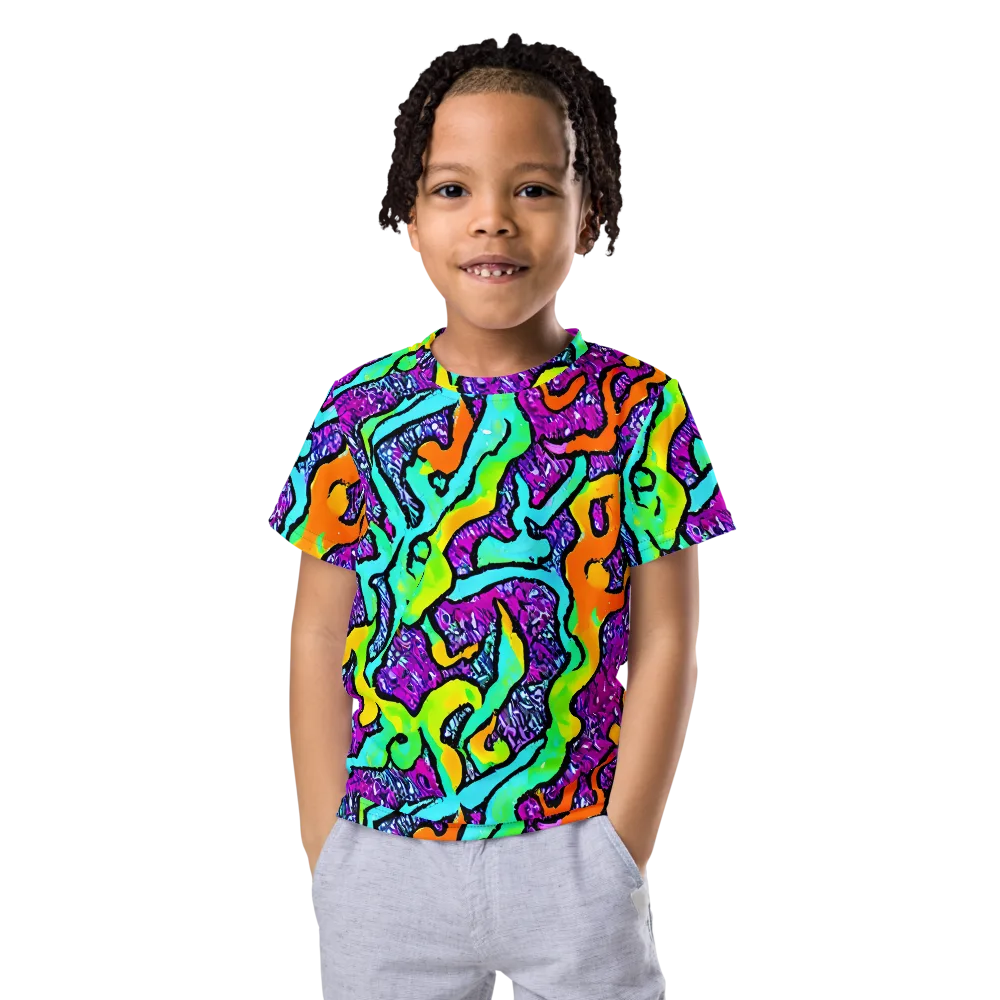 Acid Rhapsody on Kids Crew Neck T-Shirt — Front