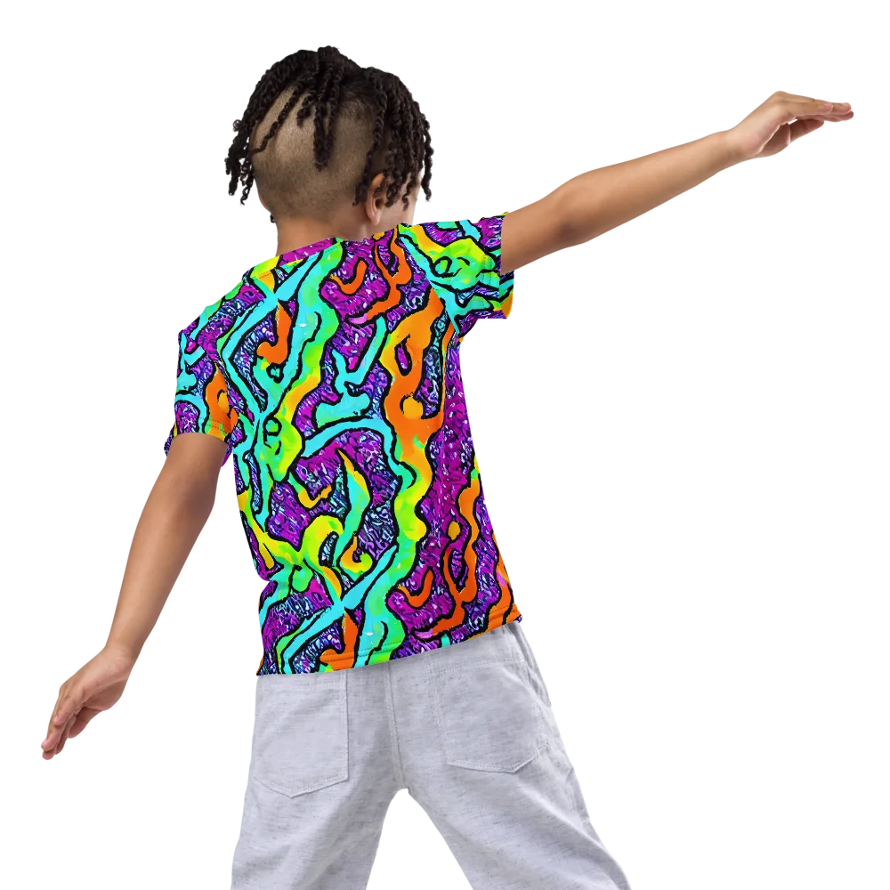 Acid Rhapsody on Kids Crew Neck T-Shirt — Back