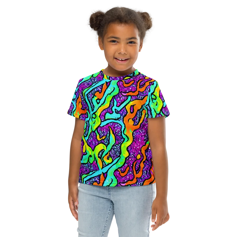 Acid Rhapsody on Kids Crew Neck T-Shirt — Front