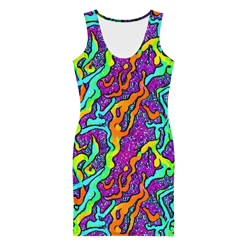 Acid Rhapsody on Bodycon Dress — Front