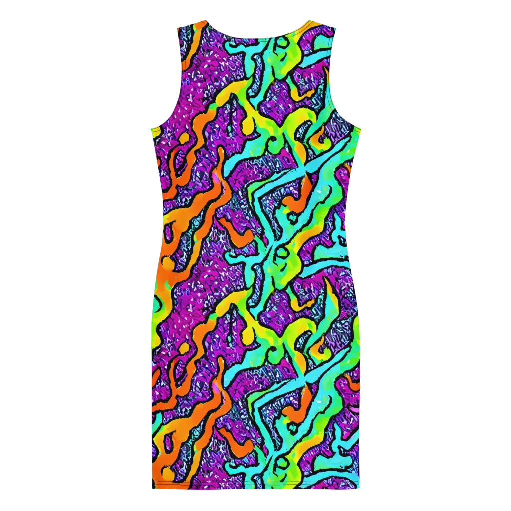 Acid Rhapsody on Bodycon Dress — Back