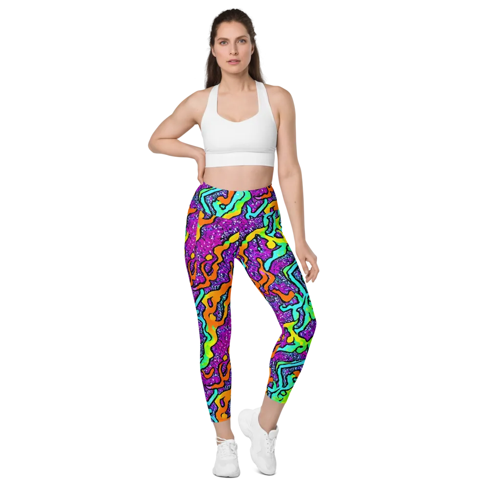 Acid Rhapsody on Leggings with Pockets — Front