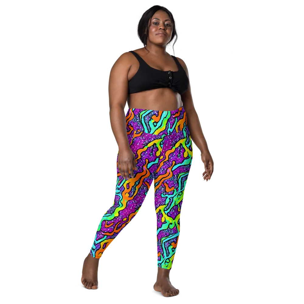 Acid Rhapsody on Leggings with Pockets — Front