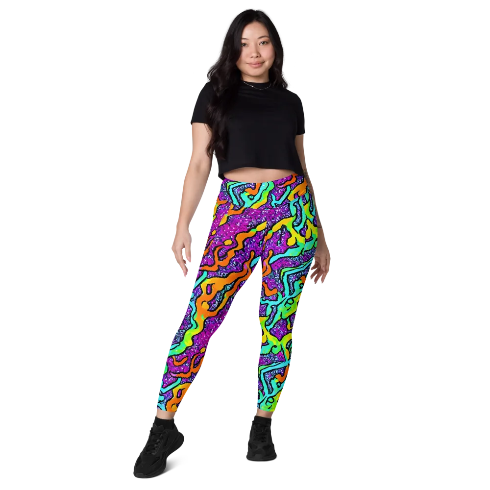 Acid Rhapsody on Leggings with Pockets — Front