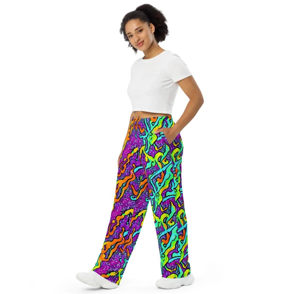 Acid Rhapsody on Wide-Leg Pants — Left Front