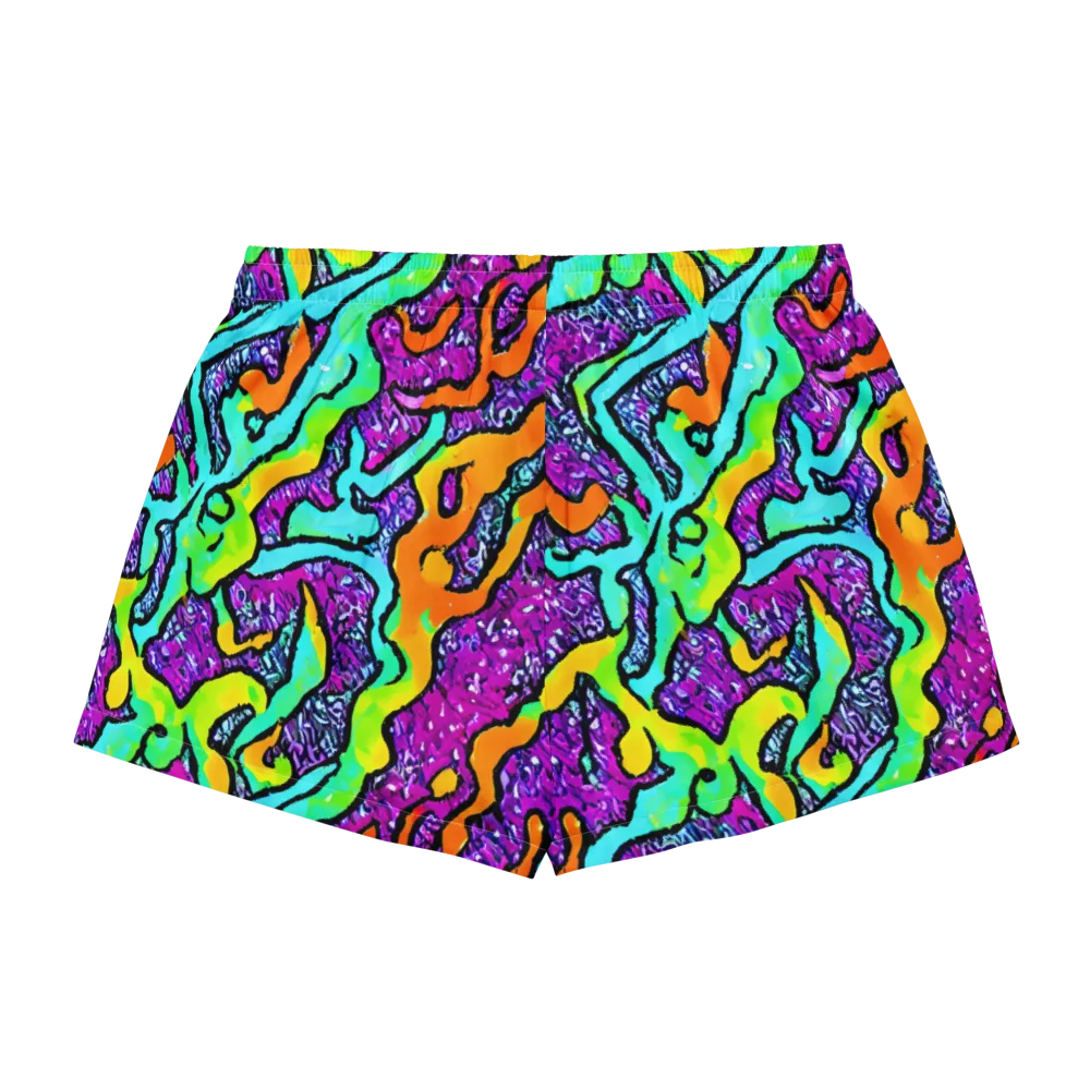 Acid Rhapsody on Women's Pajama Shorts — Back