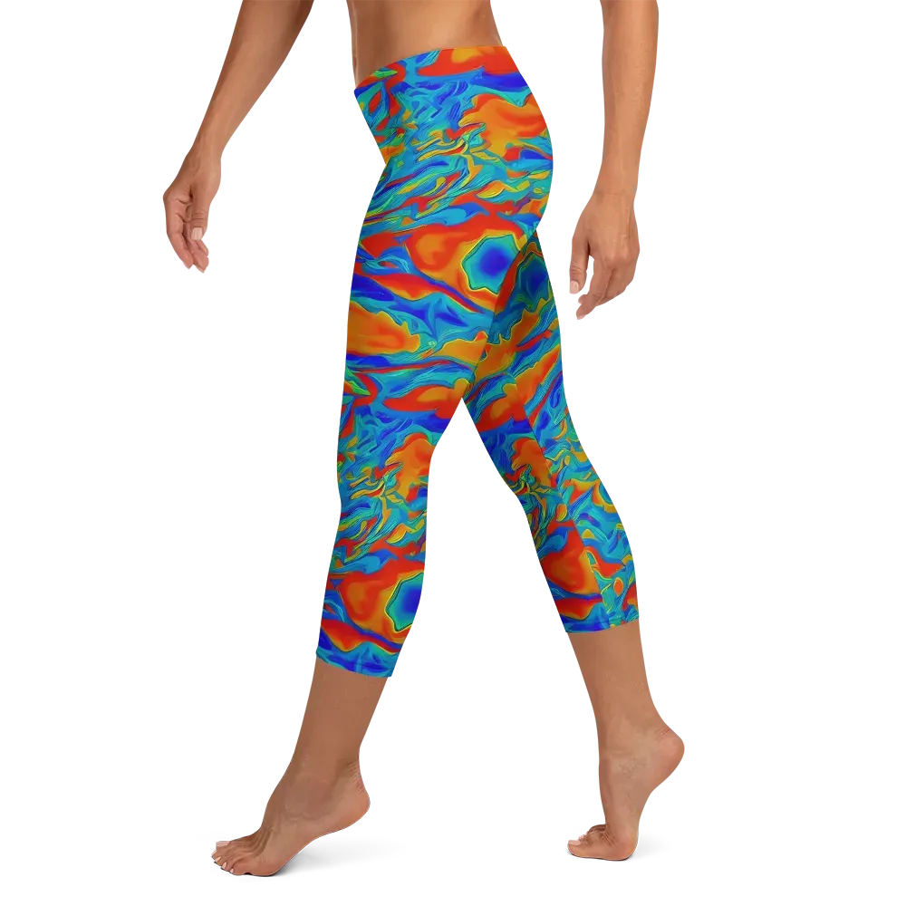 Liquid Voltage on Capri Leggings — Left