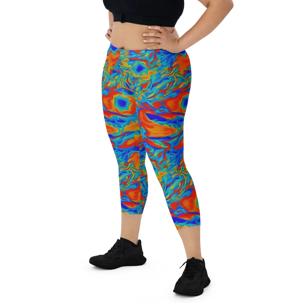 Liquid Voltage on Capri Leggings — Front