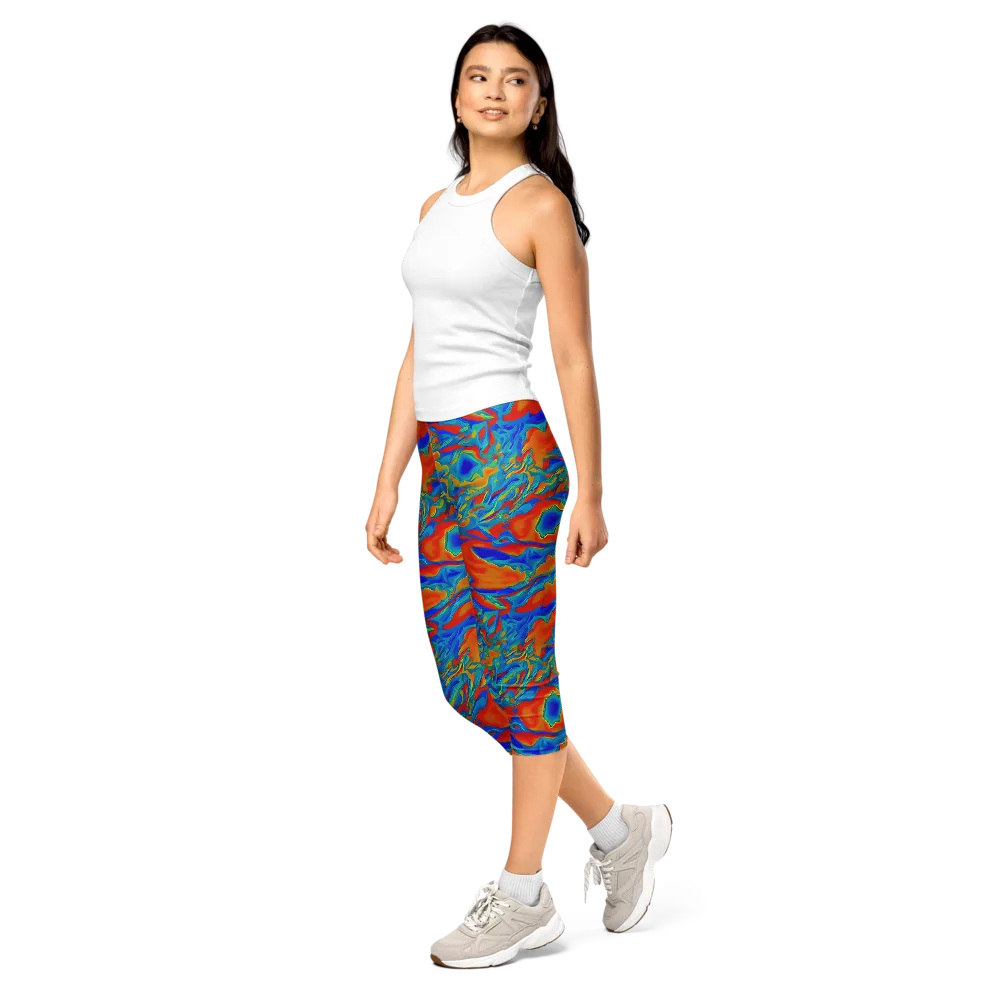 Liquid Voltage on Capri Leggings — Left Front