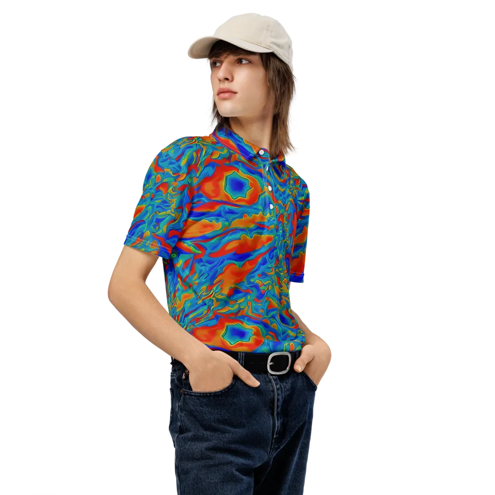 Liquid Voltage on Men's Slim Fit Polo Shirt — Right Front