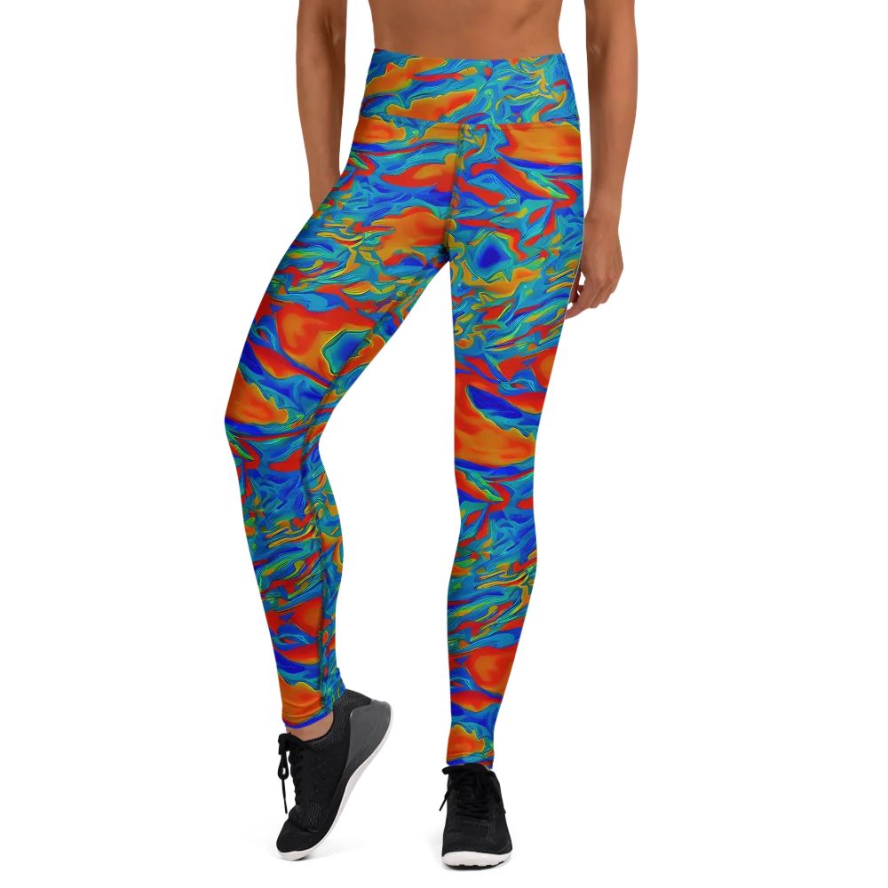Liquid Voltage on Yoga Leggings — Front