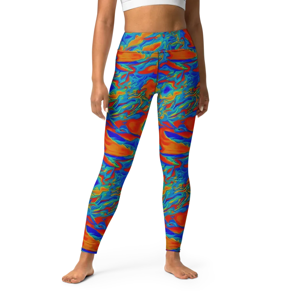 Liquid Voltage on Yoga Leggings — Front