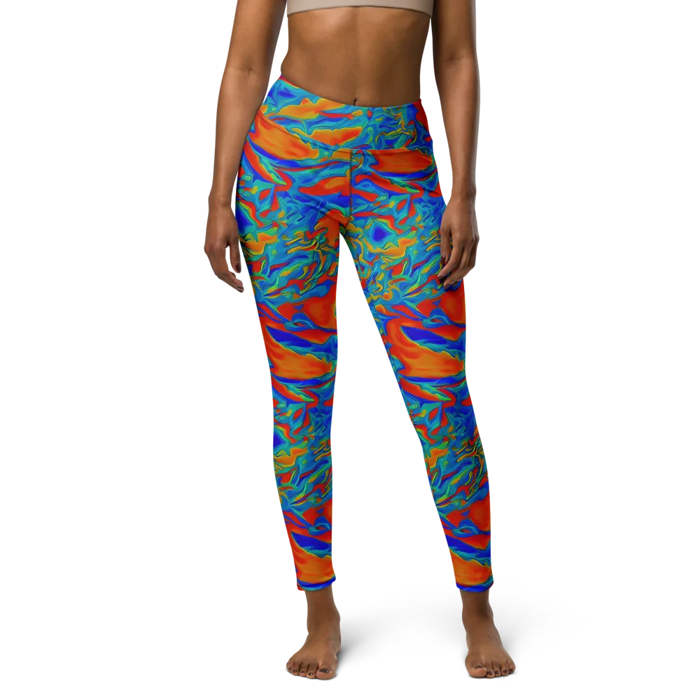 Liquid Voltage on Yoga Leggings — Front