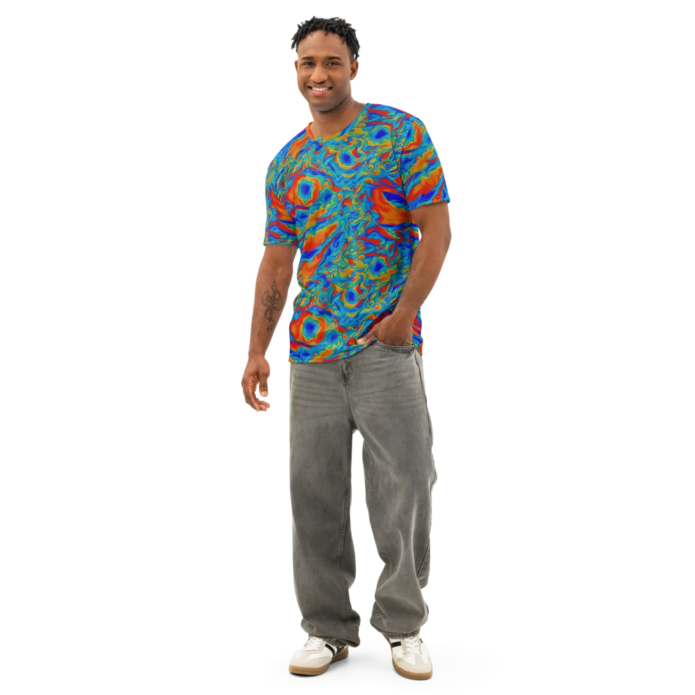 Liquid Voltage on Men's Cotton Crew Neck T-Shirt — Front