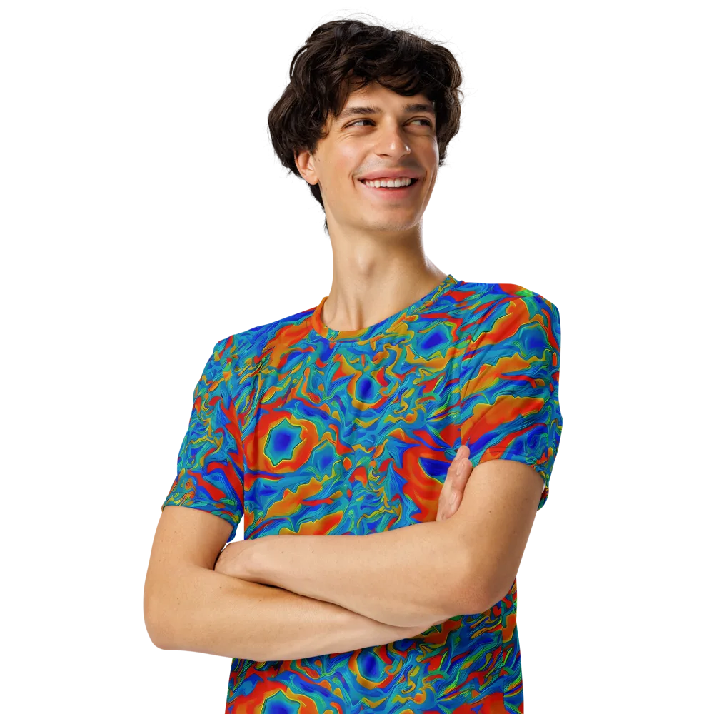 Liquid Voltage on Men's Crew Neck T-Shirt — Left Front