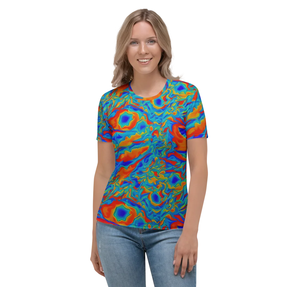 Liquid Voltage on Women's Crew Neck T-Shirt — Front