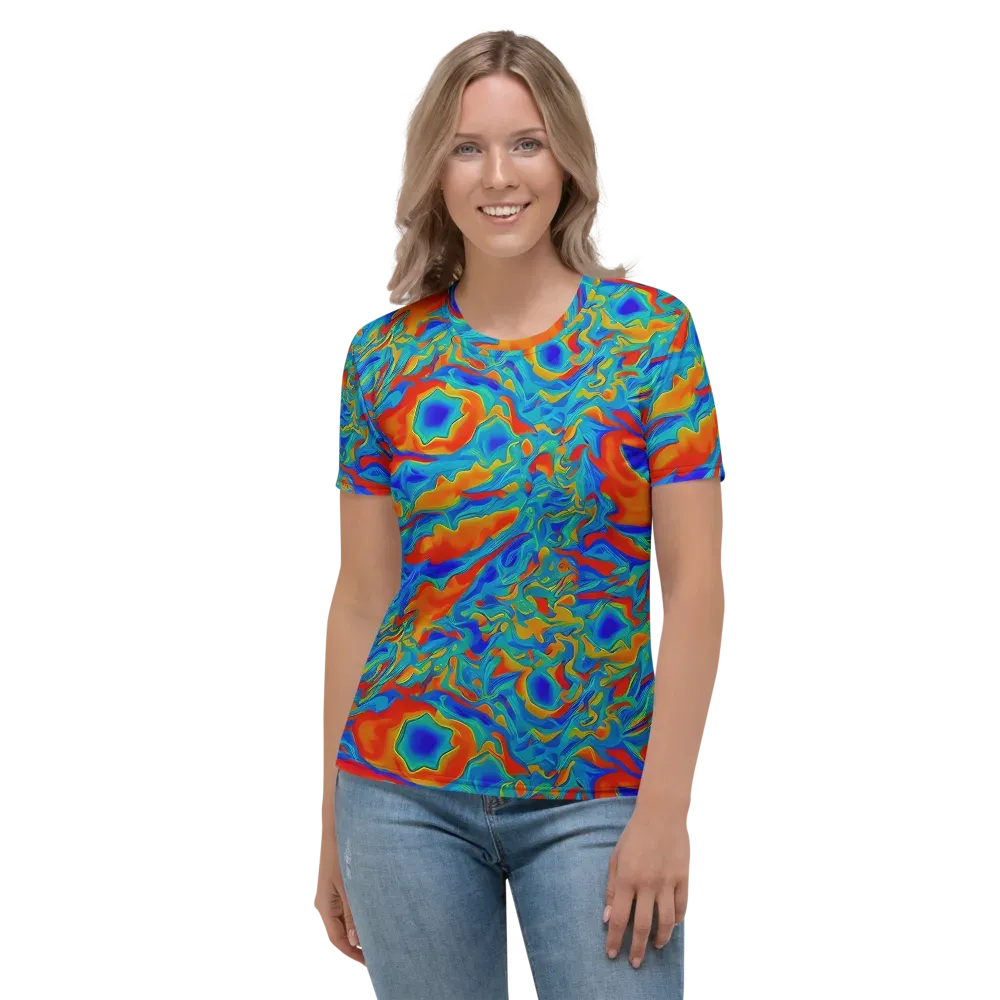 Liquid Voltage on Women's Crew Neck T-Shirt — Front