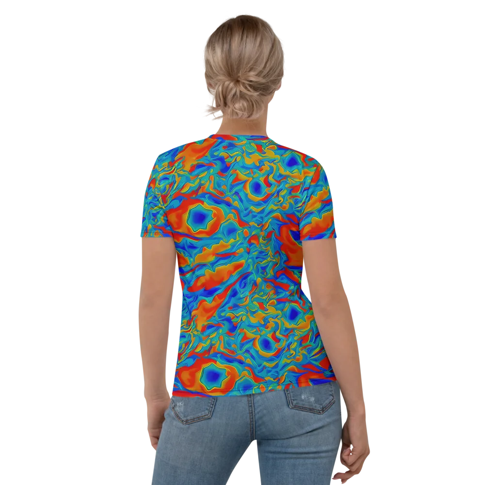 Liquid Voltage on Women's Crew Neck T-Shirt — Back