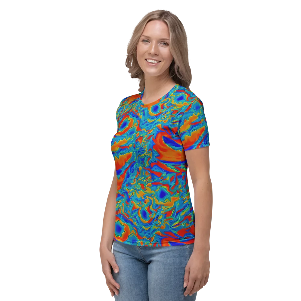 Liquid Voltage on Women's Crew Neck T-Shirt — Left