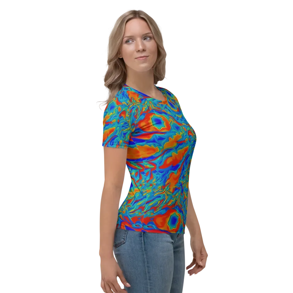 Liquid Voltage on Women's Crew Neck T-Shirt — Right
