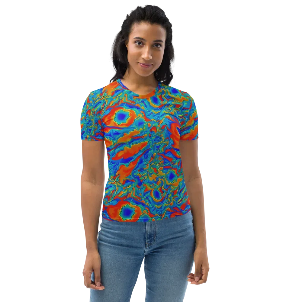 Liquid Voltage on Women's Crew Neck T-Shirt — Front