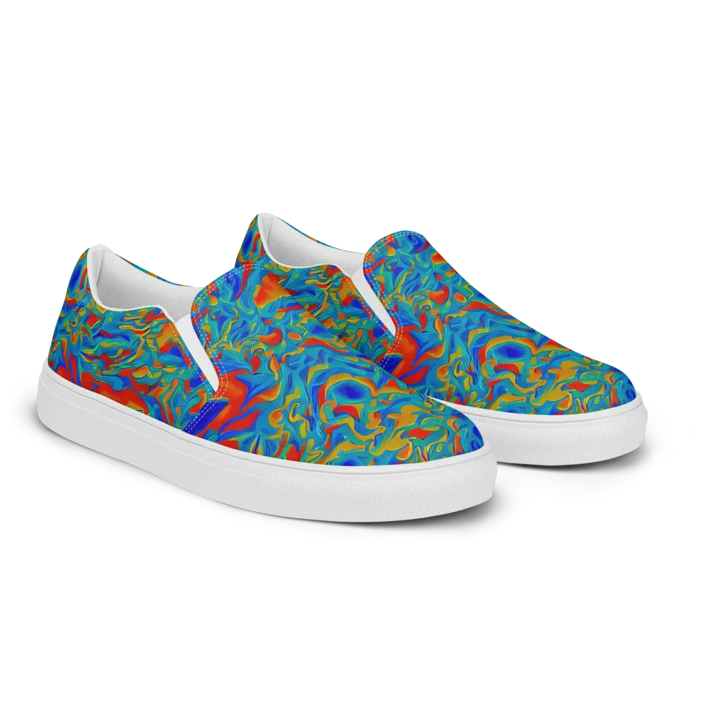 Liquid Voltage on Men's Slip-On Canvas Shoes — Right Front