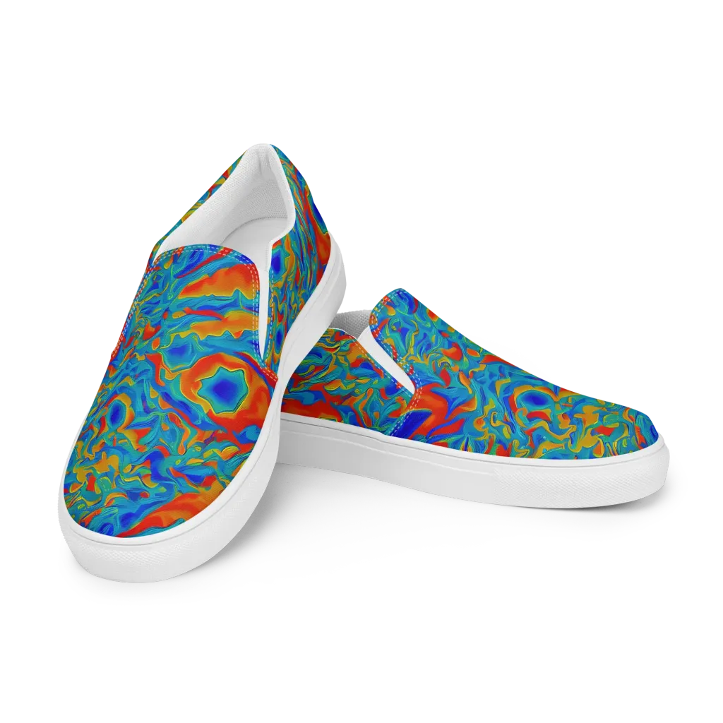 Liquid Voltage on Men's Slip-On Canvas Shoes — Left Front