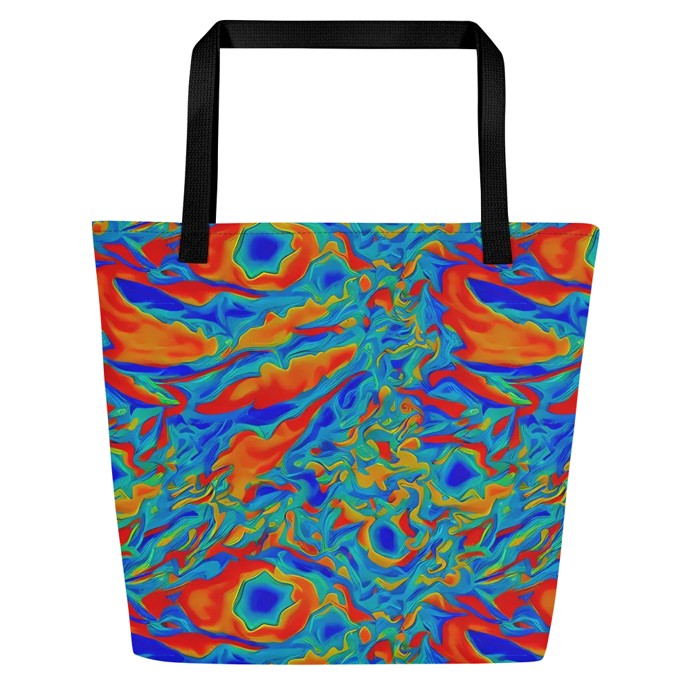Liquid Voltage on Large Tote Bag W/ Pocket — Front