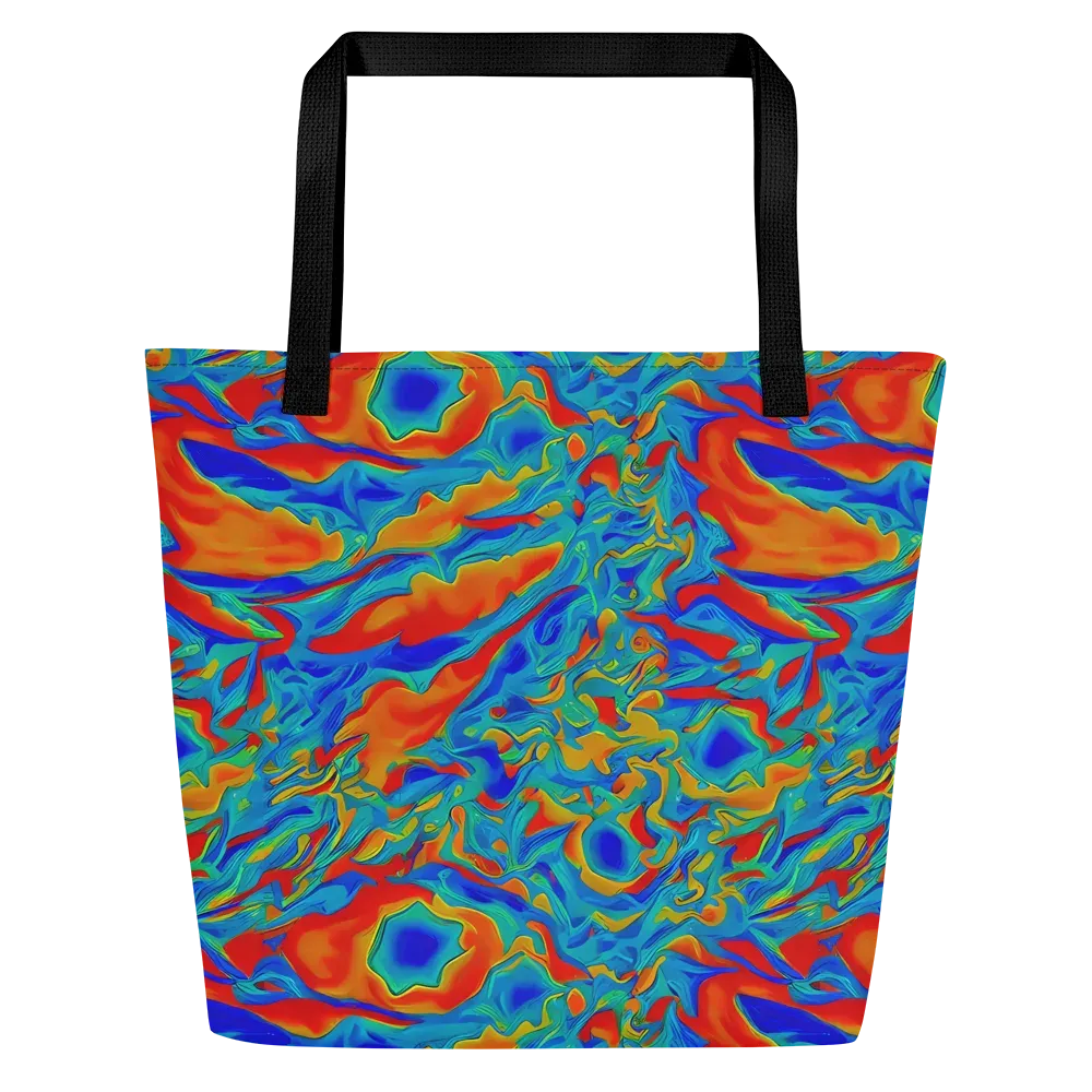 Liquid Voltage on Large Tote Bag W/ Pocket — Front