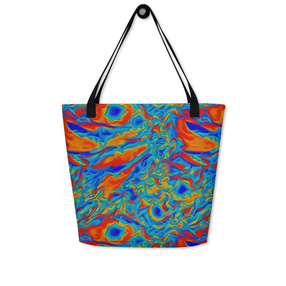 Liquid Voltage on Large Tote Bag W/ Pocket — Front
