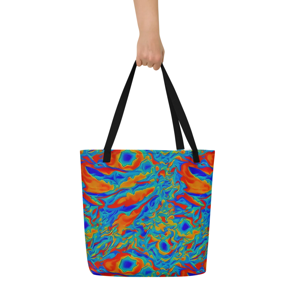 Liquid Voltage on Large Tote Bag W/ Pocket — Front
