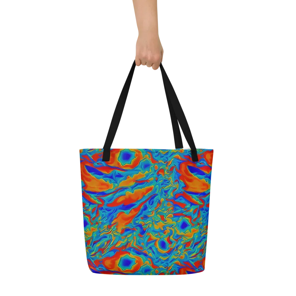 Liquid Voltage on Large Tote Bag W/ Pocket — Front