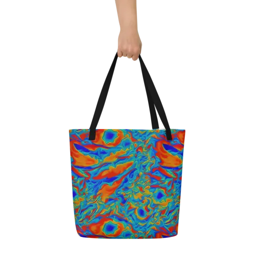 Liquid Voltage on a Large Tote Bag W/ Pocket