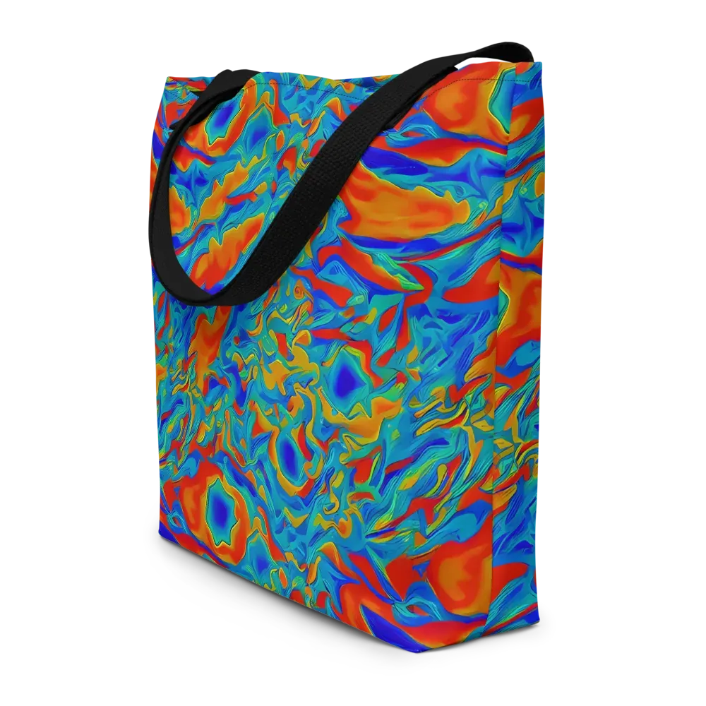 Liquid Voltage on Large Tote Bag W/ Pocket — Front