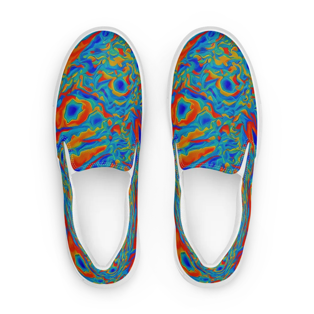 Liquid Voltage on Women's Slip-On Canvas Shoes — Front