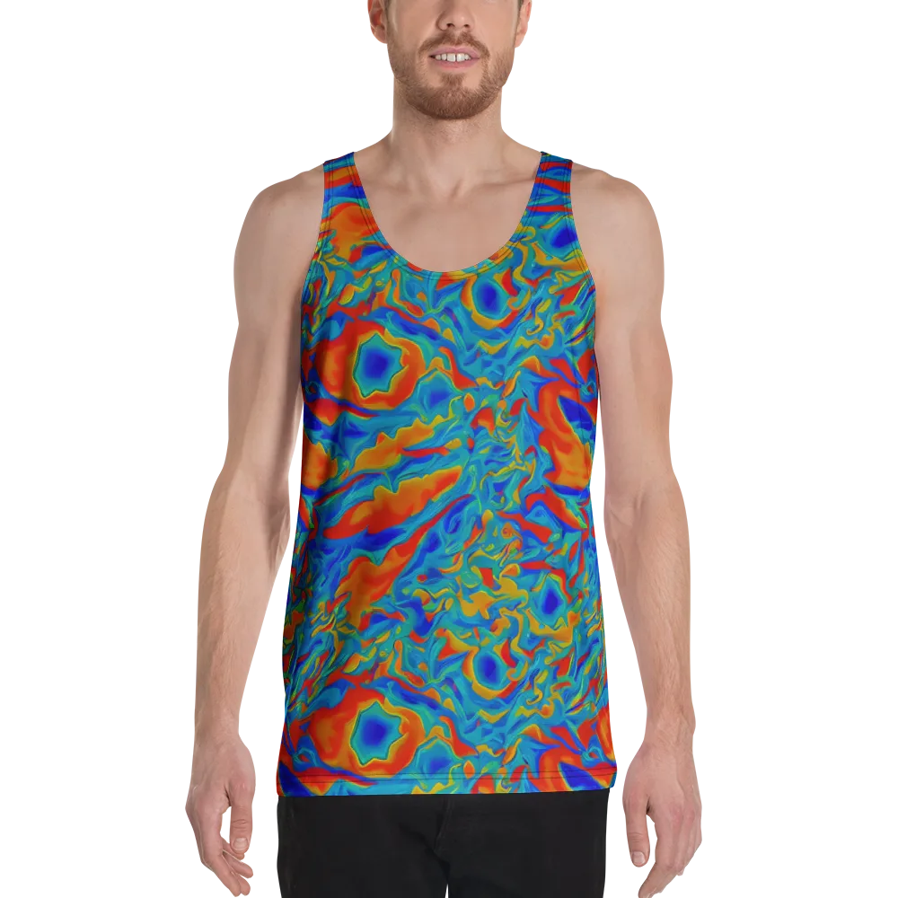 Liquid Voltage on Men's Tank Top — Front