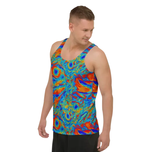 Liquid Voltage on a Men's Tank Top