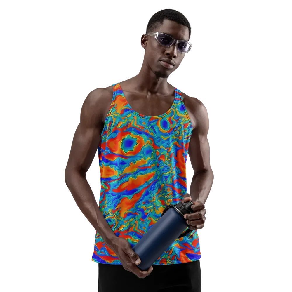 Liquid Voltage on Men's Tank Top — Front